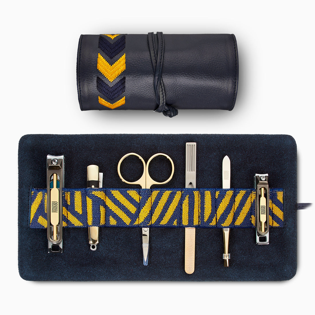Gaucho Grooming Roll, Navy Blue Blue & Yellow Blue & Yellow Included