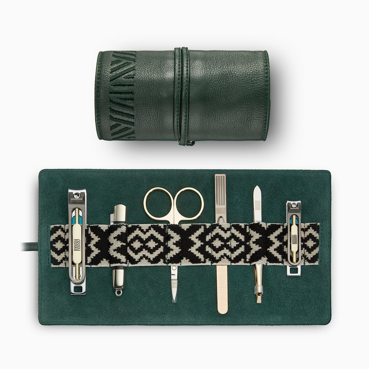 Gaucho Grooming Roll, Racing Green Green Tonal Black & Cream Included