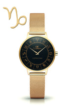Gold Horoscope Astrology Watch - The Constellation Collection Capricorn