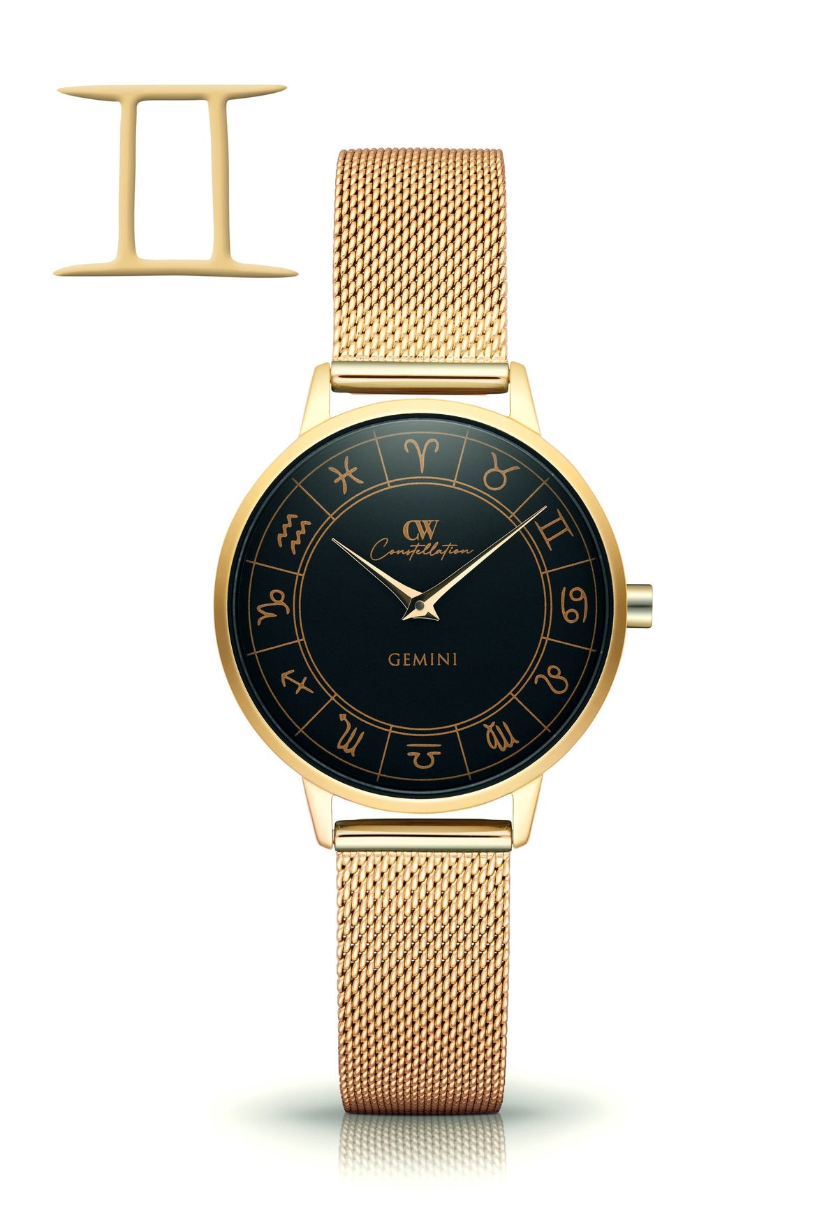 Gold Horoscope Astrology Watch - The Constellation Collection Gemini