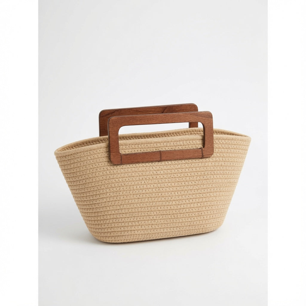 Natural Raffia Handwoven Beach Tote Bag — Boho Summer Holiday Bag for Women – alternate view 2