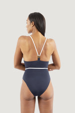 1 People BNK Elegant Y-line Straps One Piece Swimsuit in Grey