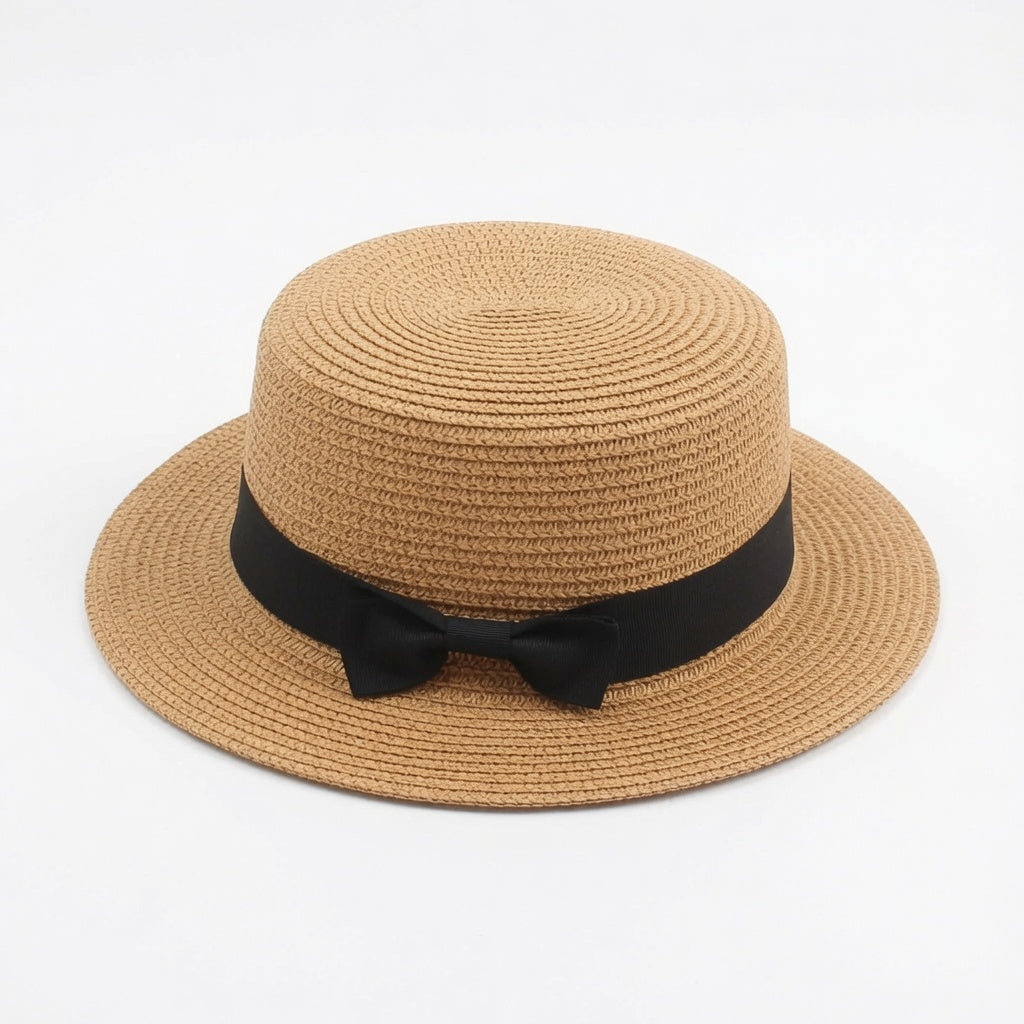 Beige Raffia Tote Bag & Straw Hat Set — 2-Piece Woven Beach Holiday Set for Women – alternate view 4