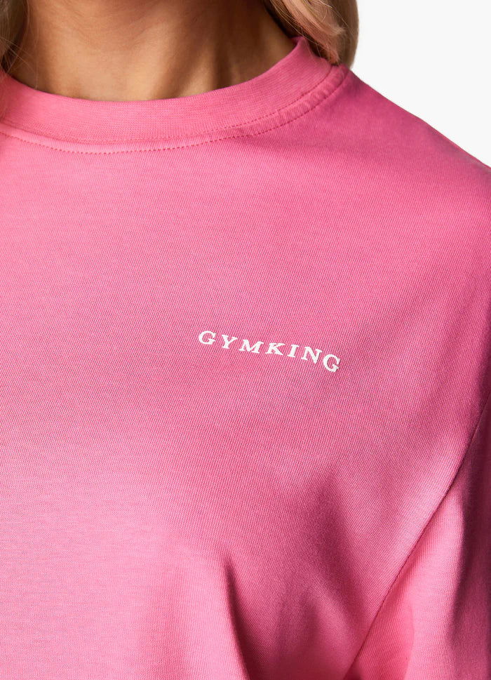 Gym King Malibu Oversized BF Tee Paradise Pink
