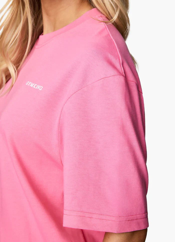 Gym King Malibu Oversized BF Tee Paradise Pink