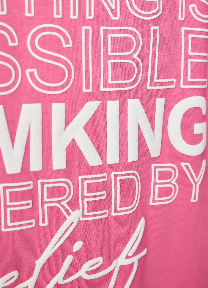 Gym King Malibu Oversized BF Tee Paradise Pink