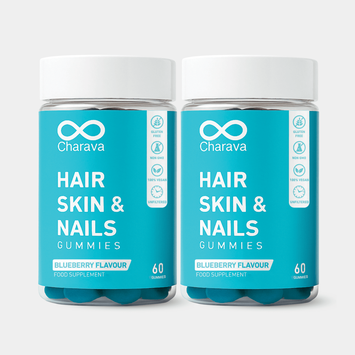 Charava Hair, Skin & Nails Gummies 60 Days