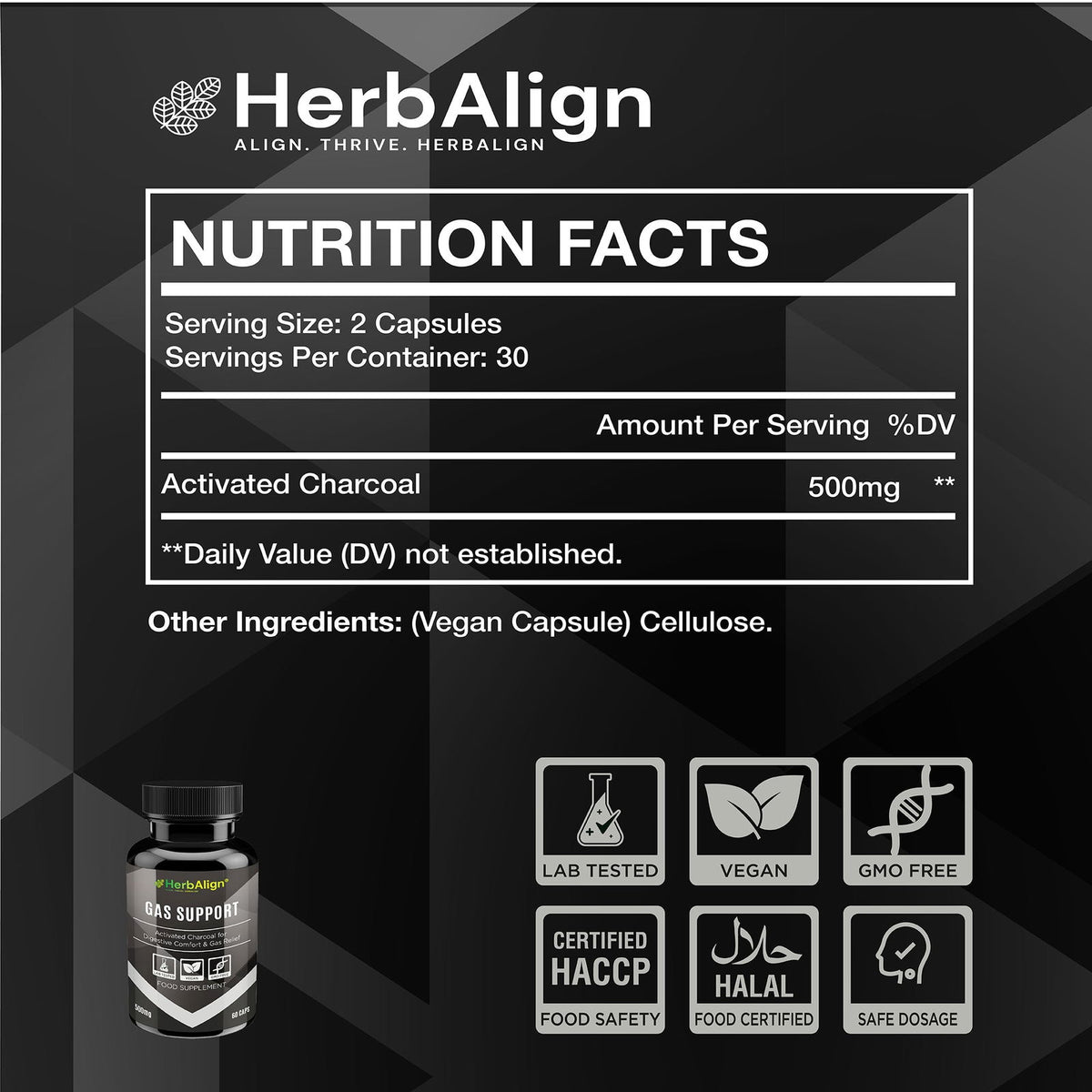 Herbalign Activated Charcoal Capsules