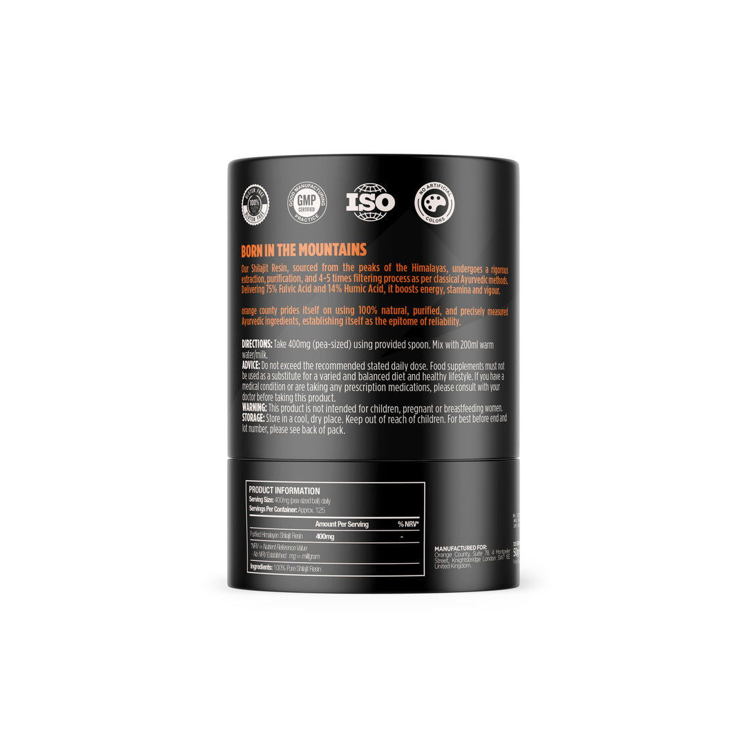 Orange County Himalayan Shilajit Resin 50g | Natural Energy Booster