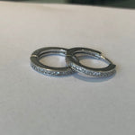 Hoop Earrings with Small Pave-set Stones