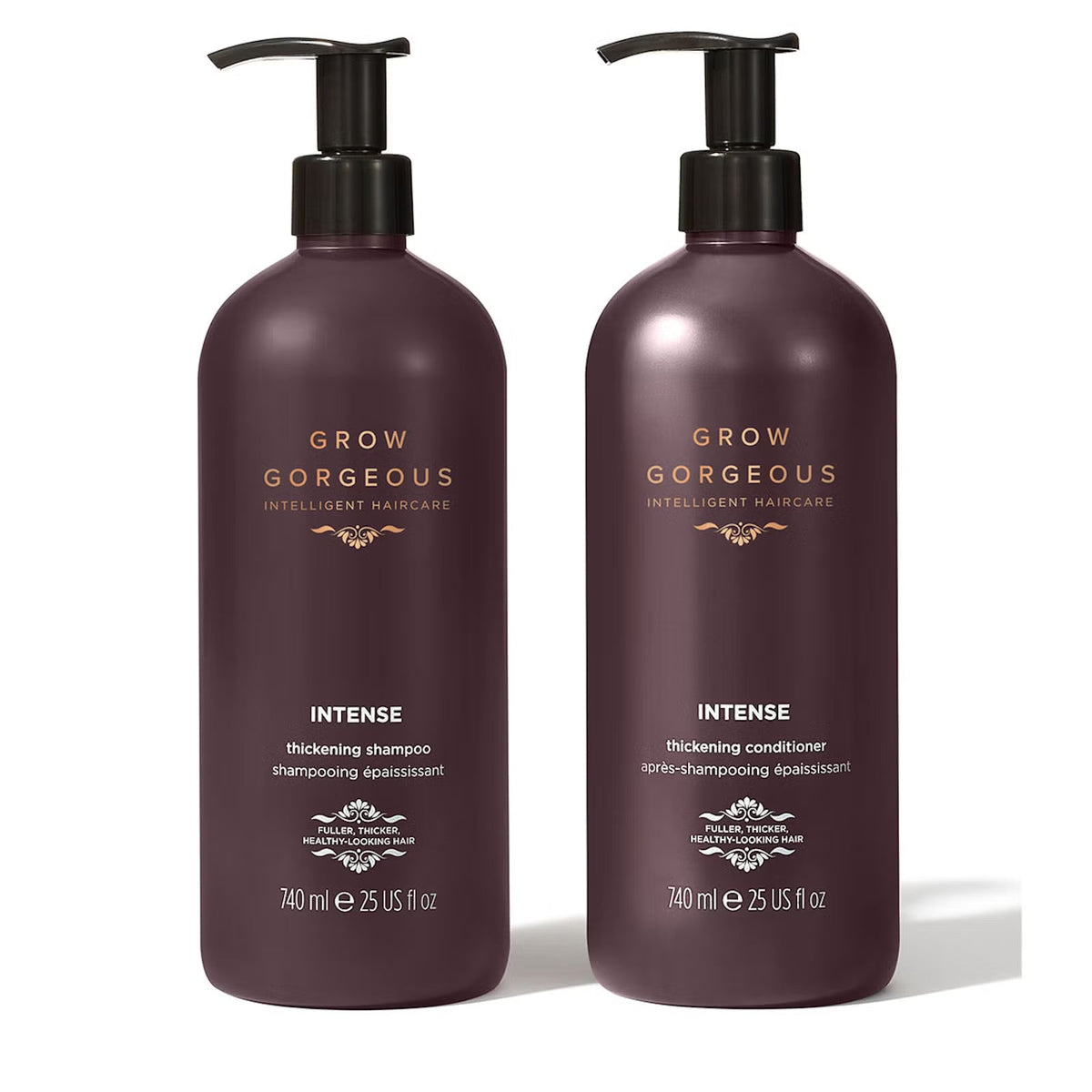 Grow Gorgeous Supersize Intense Thickening Shampoo and Conditioner 740ml Bundle