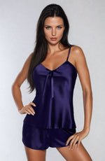 Irall Cleopatra Satin Chiffon Dressing Gown Black