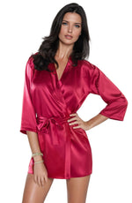 Irall Aria Short Satin Dressing Gown Navy