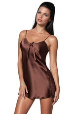 Irall Aria Short Satin Dressing Gown Navy