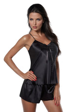 Irall Aria Shorts Top Nightwear Set Black