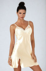 Irall Cleopatra Satin Chiffon Dressing Gown Black