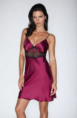 Irall Cleopatra Satin Chiffon Dressing Gown Black