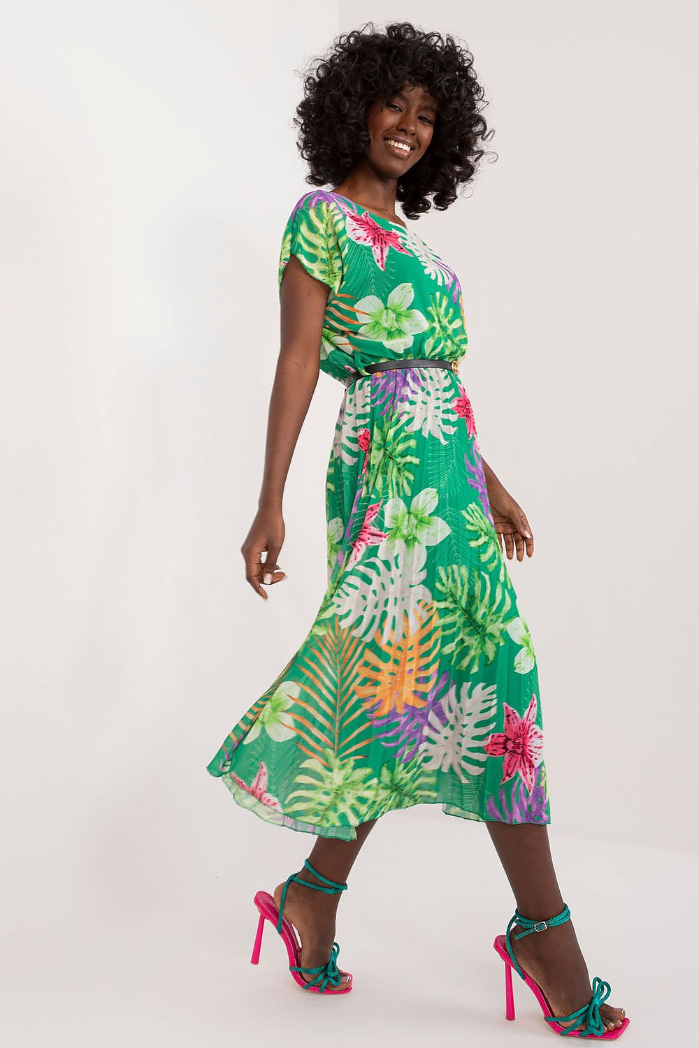 Italy Moda Daydress Colorful Flared Summer Dress - Vibrant Short-Sleeve Chic
