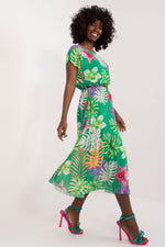 Italy Moda Daydress Colorful Flared Summer Dress - Vibrant Short-Sleeve Chic