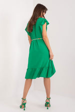 Italy Moda Flared Asymmetrical Day Dress