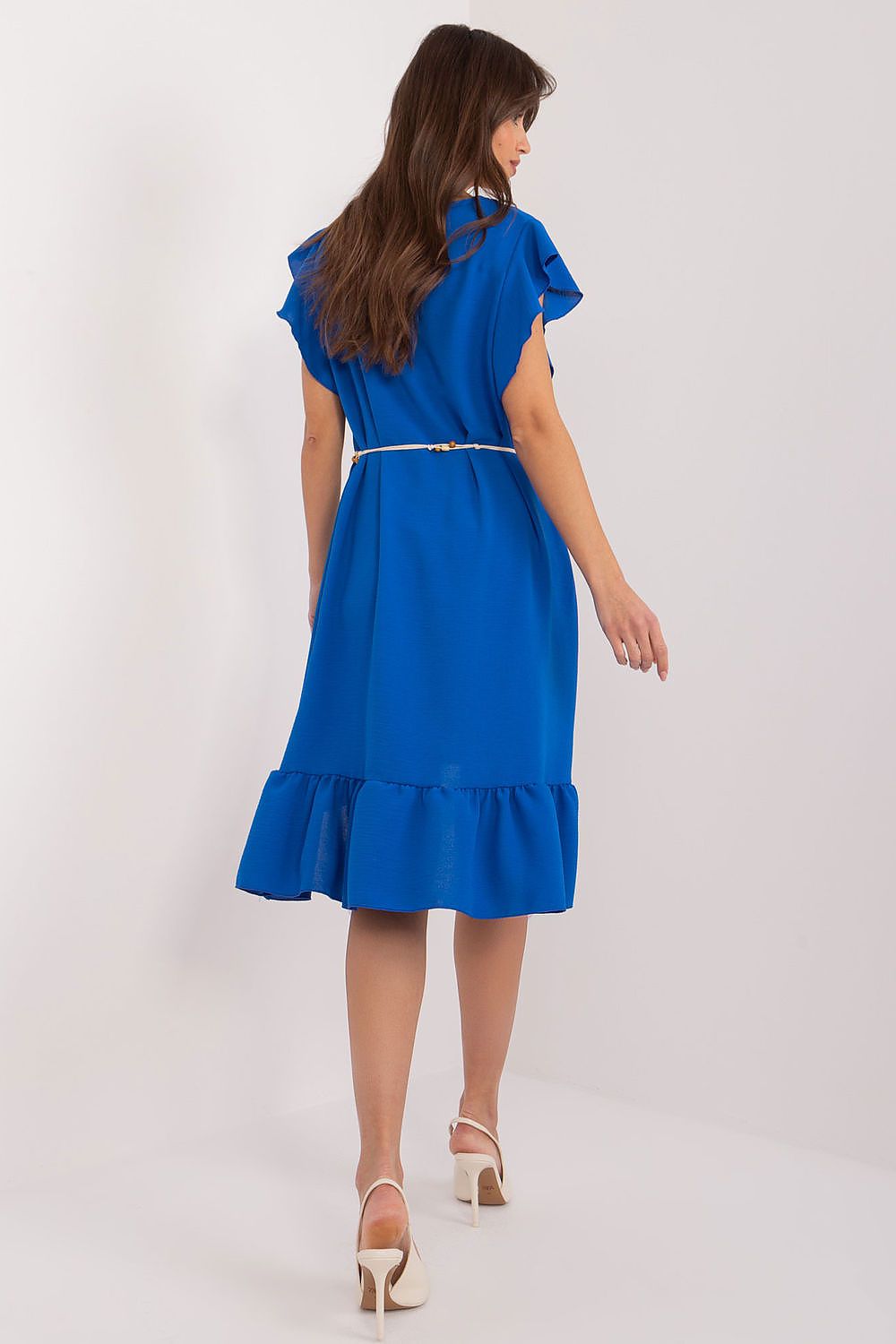 Italy Moda Flared Asymmetrical Day Dress
