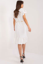 Italy Moda Flared Asymmetrical Day Dress