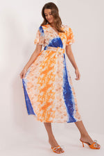 Italy Moda Summer Frilled Daydress with Envelope Neckline