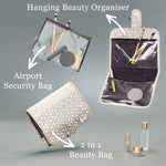 Kate' Hanging Beauty Bag in Starflower Gold