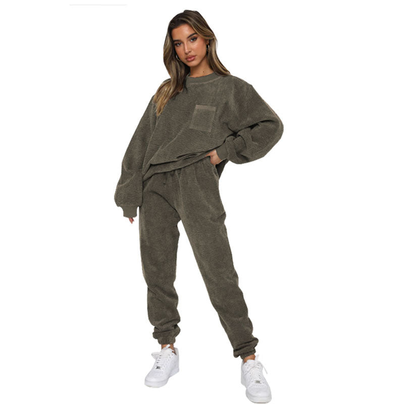 Kate Long Sleeve Ladies Loungewear Two-piece Loungewear Set | 7 Colours Grey Army Green