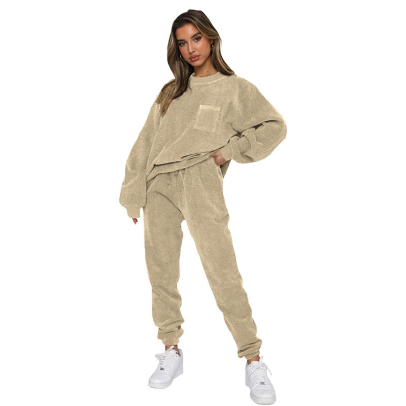 Kate Long Sleeve Ladies Loungewear Two-piece Loungewear Set | 7 Colours Apricot