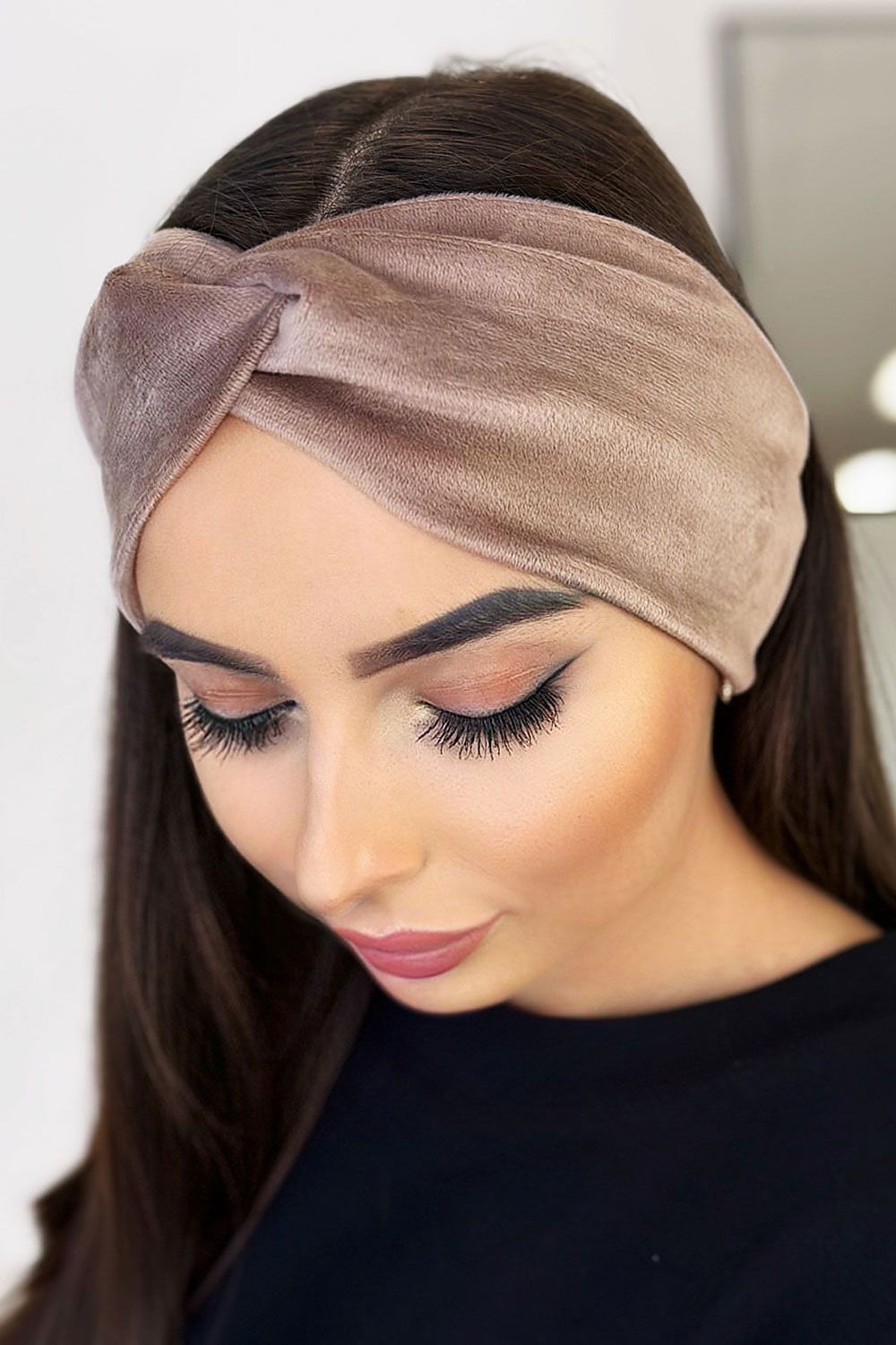Knot Velour Headband 8 Colours | IVON brown one-size-fits-all