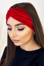 Knot Velour Headband 8 Colours | IVON red one-size-fits-all