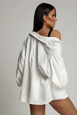 LaBalancia Muslin Button-Up Shirt and High-Waist Shorts Co-Ord Set