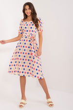 Lakerta Romantic Floral Fit-and-Flare Day Dress pink