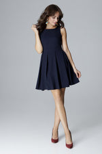 Lenitif Sleeveless Cocktail Dress with Flared Skirt