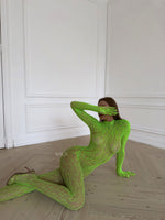 LIBIDO Neon Green One Size Fishnet Bodystocking