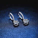Liliana Six-claw D Colour Moissanite Earrings 0.5 Carat Moissanite 925 Silver