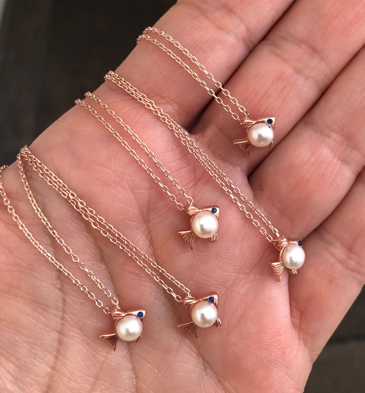 Little Fish with Pearl Necklace Pearl