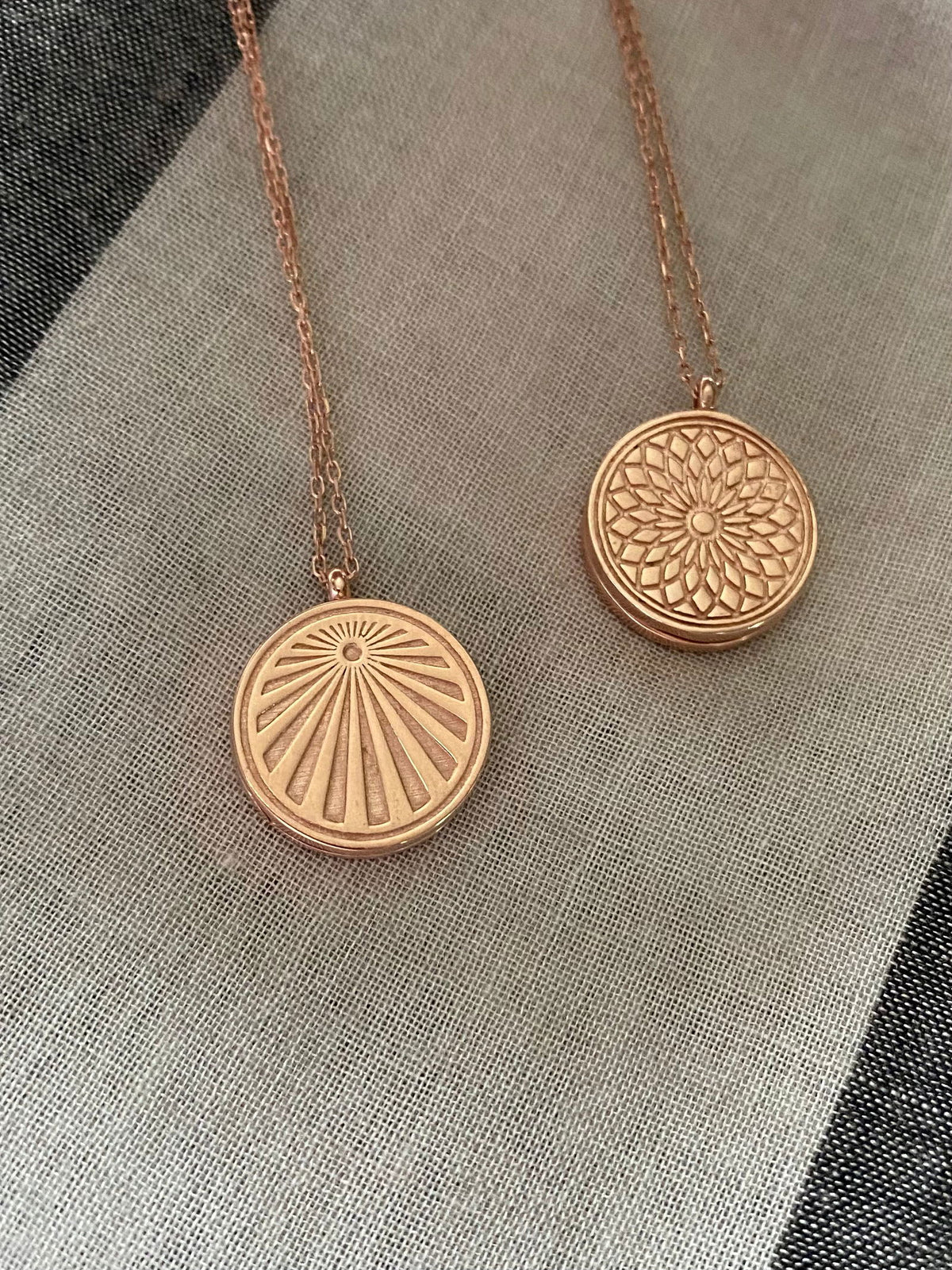 Rose Gold Plated Sterling Silver Locket Necklace