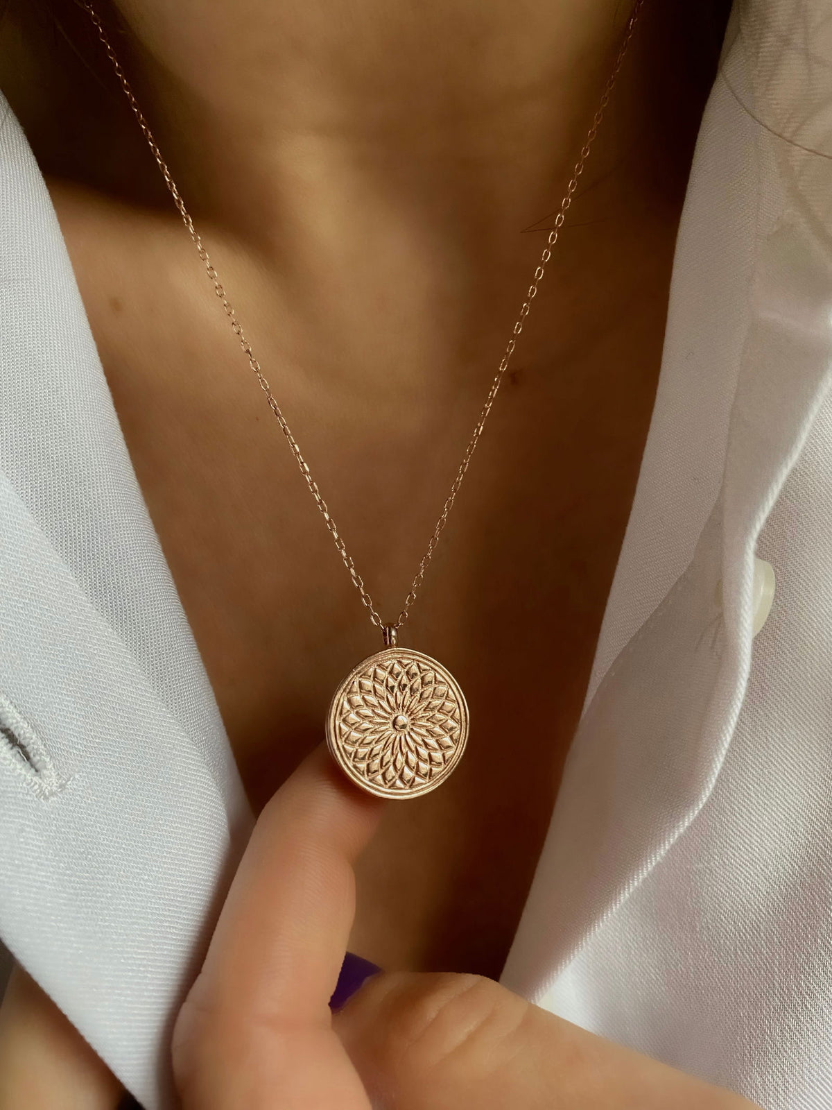 Rose Gold Plated Sterling Silver Locket Necklace