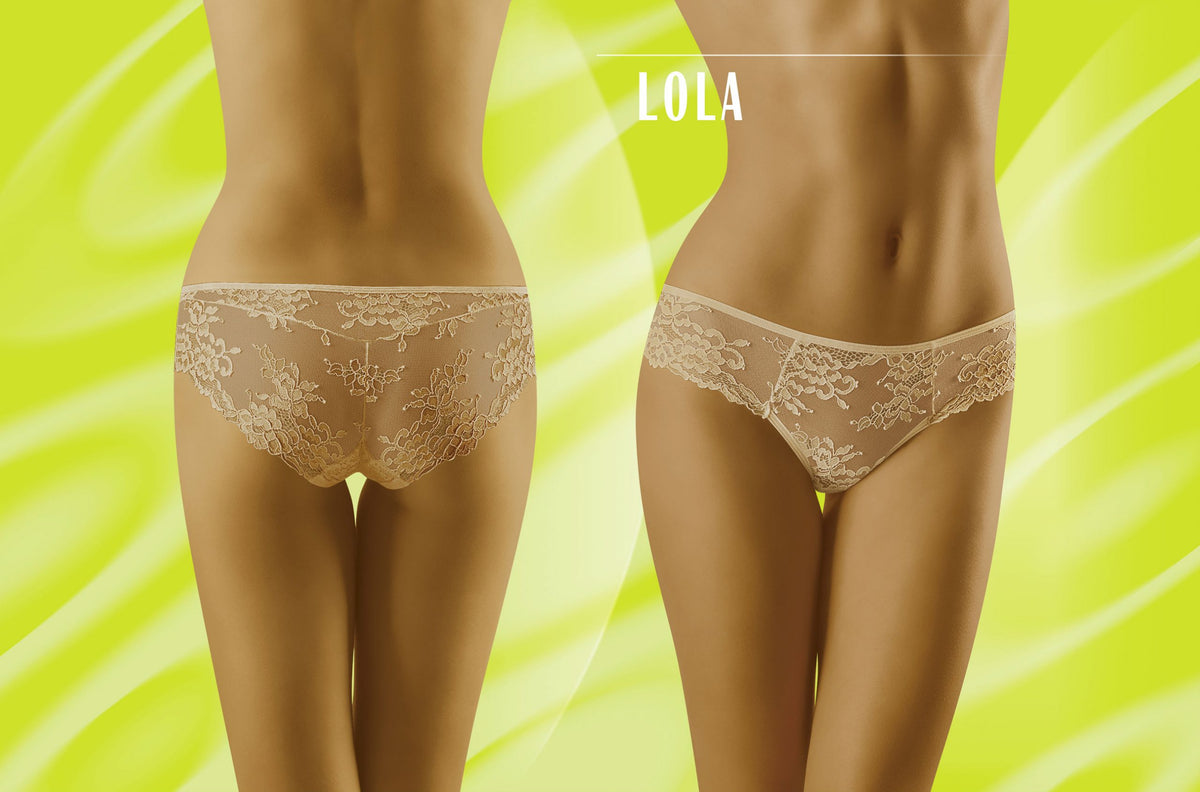 Wolbar Lola Lace Trim Briefs Beige