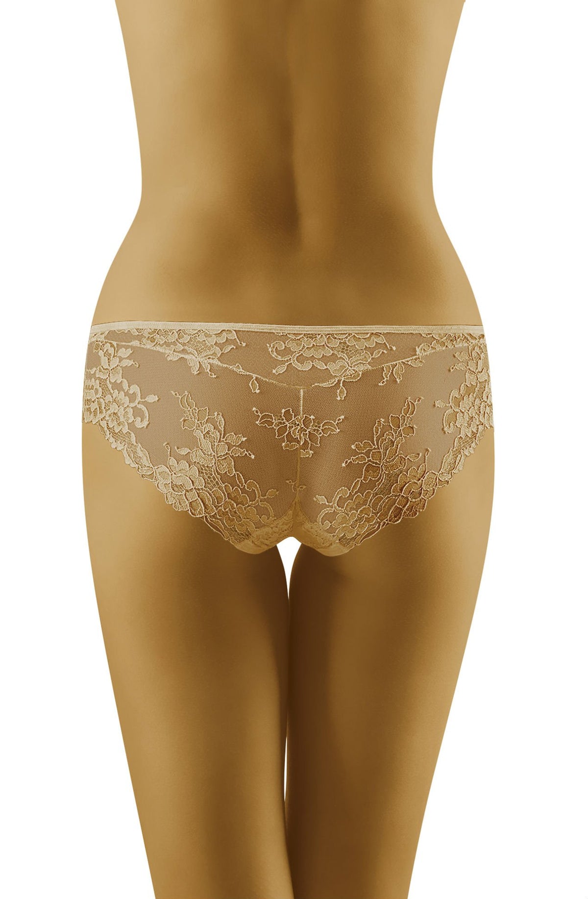 Wolbar Lola Lace Trim Briefs Beige