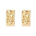 Ballinger 18k Gold Love Heart Hoop Earrings