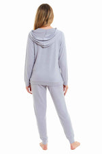 Daisy Dreamer Pink Grey Hooded Pyjama Set - Soft Stretchable Loungewear