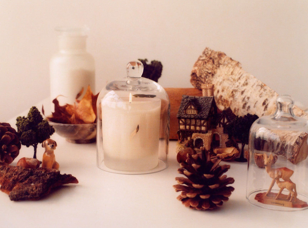 Novenary Candle and Glass Cloche Gift Set Small