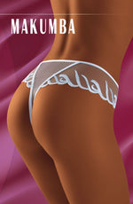 Wolbar Makumba Embroidered Thong White