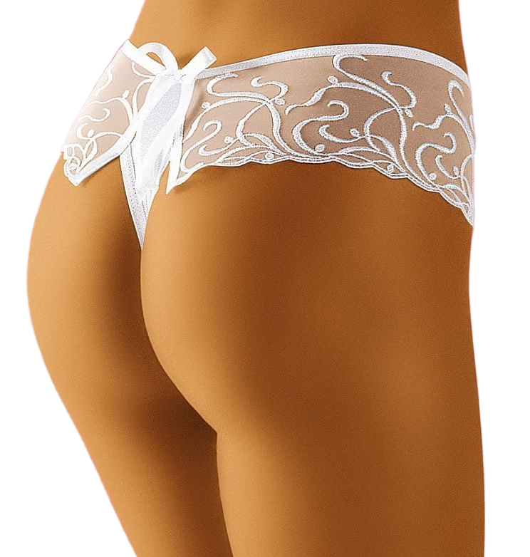 Wolbar Malaguena Bow Thong White