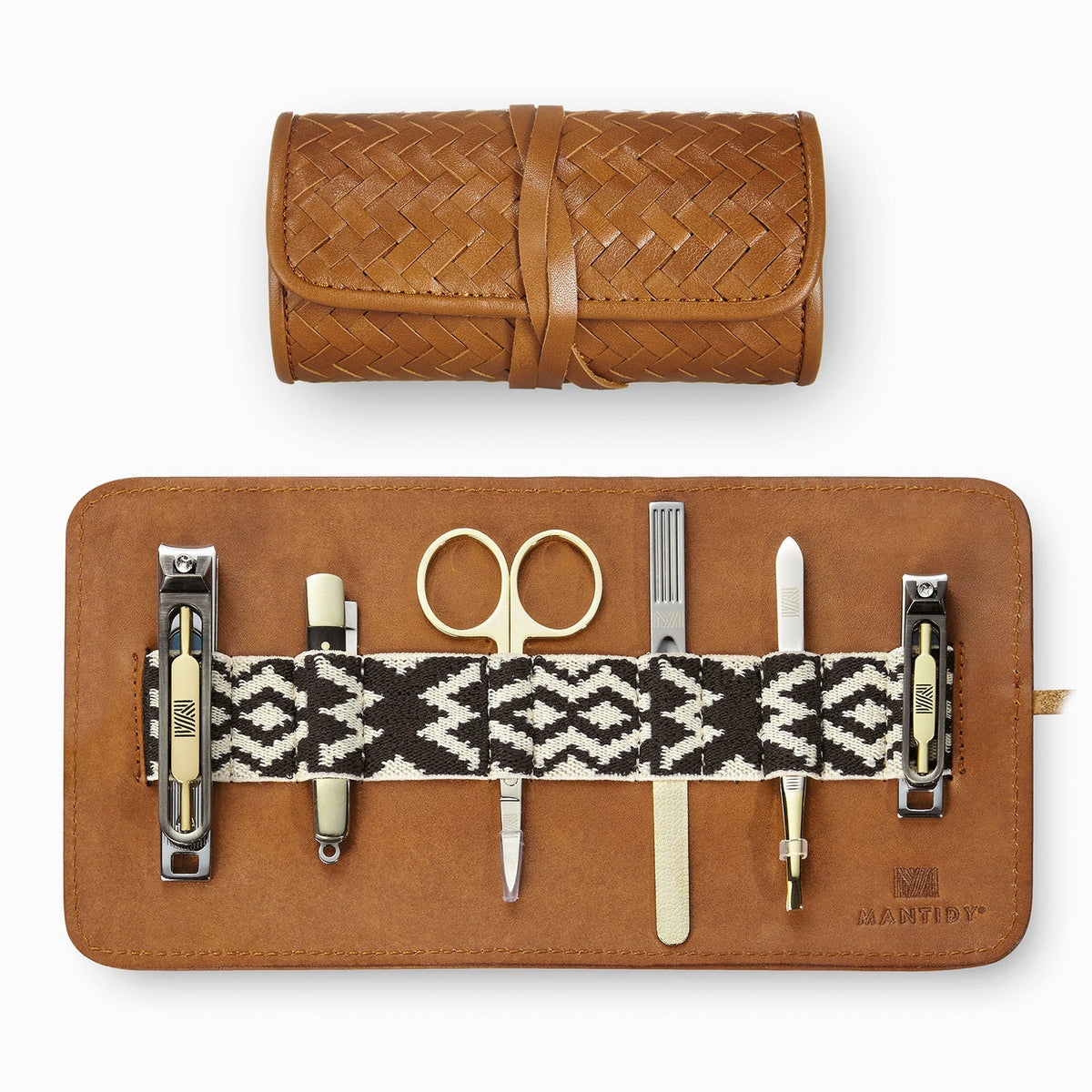 Mantidy® Herringbone Grooming Roll, Tan Black & Cream Included