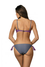 Marko Butterfly-Pattern Push-Up Two-Piece Bikini Set with Deep Cleavage
