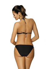 Marko Lace-Front Push-Up Two-Piece Bikini Set with Cat-Print
